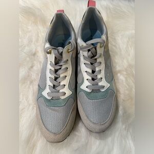 Religious Freedom | gray multi-colored sneakers